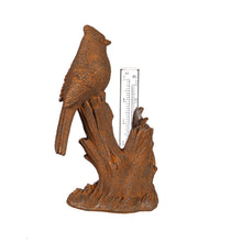 Load image into Gallery viewer, Rainy Day Cardinal Garden Statue with Rain Gauge
