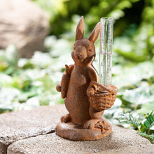 Load image into Gallery viewer, Rainy Day Rabbit Garden Statue with Rain Gauge
