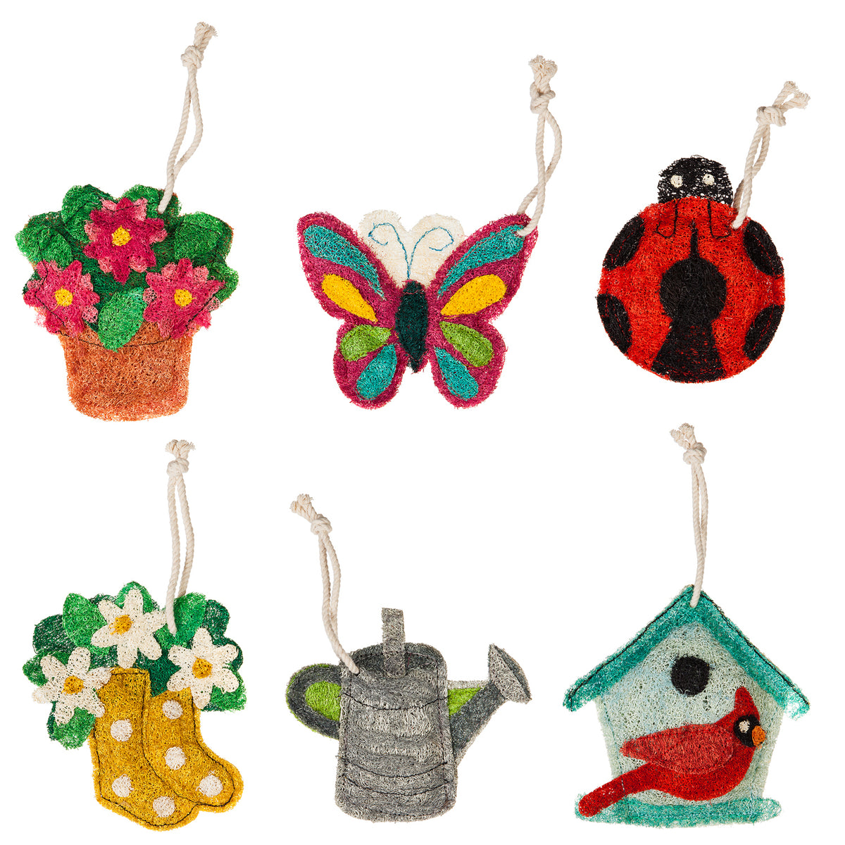 Reuseit Scrubber, Garden Icons, 6 Assorted