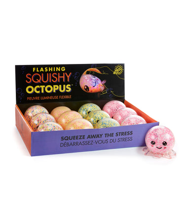 Flashing Squishy Octopus, 4 Colours