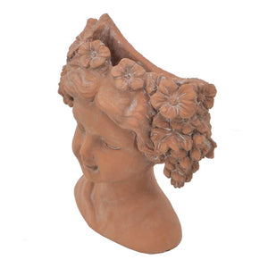Wall Planter, Cement, Terracotta Goddess Head