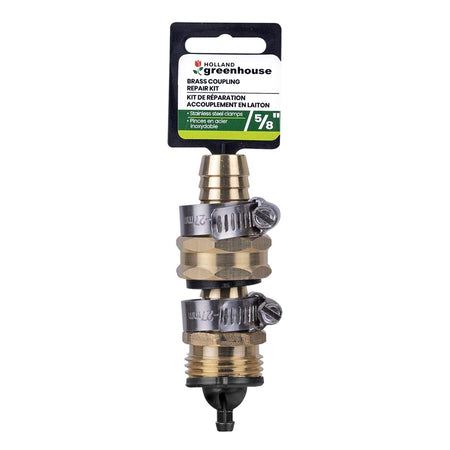Brass 5/8in Hose Coupling Kit w Stnls Stl Clamp