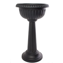 Load image into Gallery viewer, Planter, 18in, Grecian Pedestal Urn, Black
