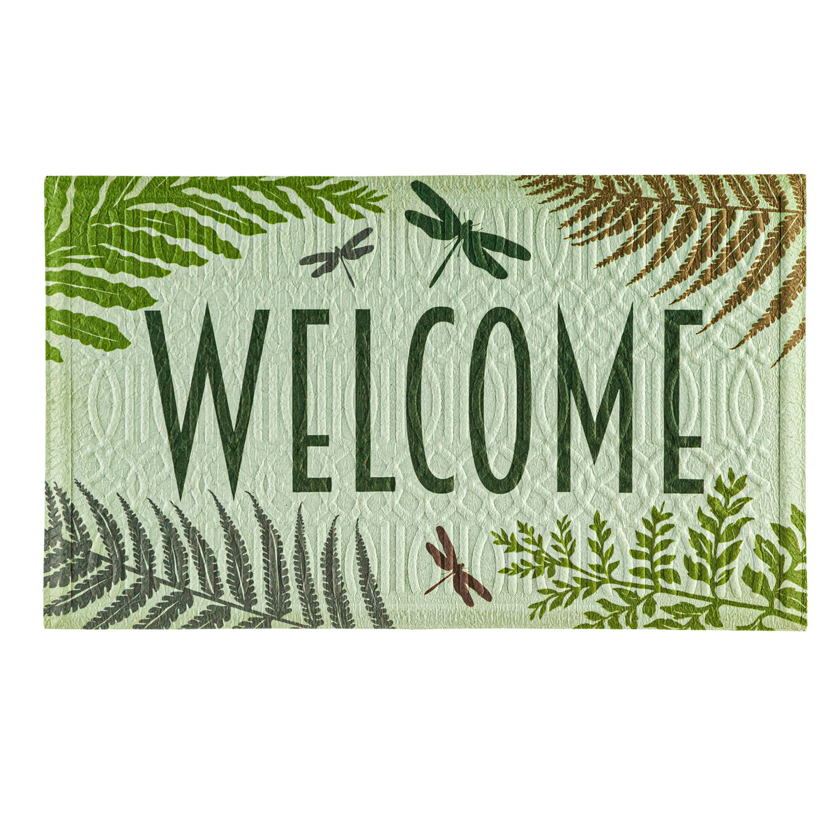 Welcome Dragonfly Embossed Door Mat