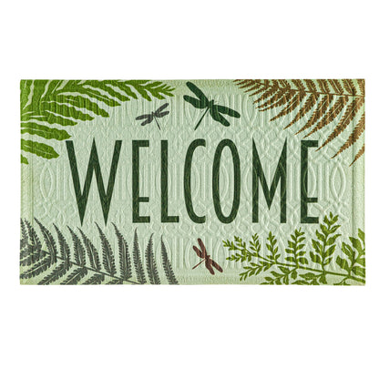 Welcome Dragonfly Embossed Door Mat