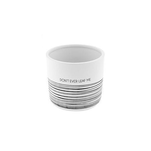 Pot, 4in, Ceramic, Milo Don't Ever Leaf Me