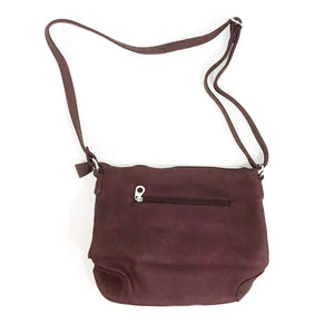 Sierra Crossbody Bag with Tassel Zippers, Bordeaux