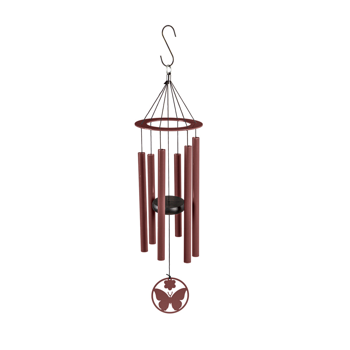Avria Wind Chime, Laser Cut Butterfly, 27in