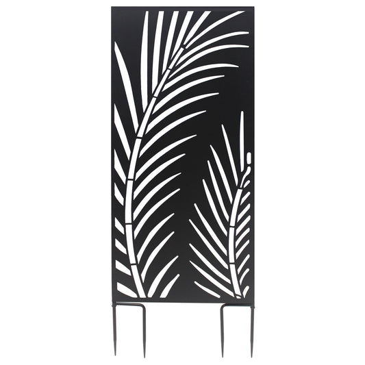 Decorative Metal Privacy Screen, Palm Leaves