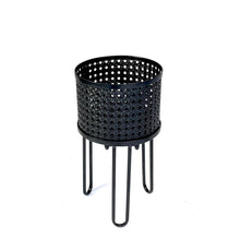 Load image into Gallery viewer, Round Mesh Metal Planter with Stand, 8in
