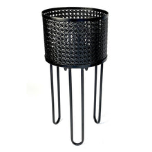 Load image into Gallery viewer, Round Mesh Metal Planter with Stand, 10in
