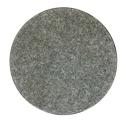 Plant Mat, 16in, Grey Felt, Molded Plastic Bottom