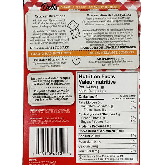 Deb's Dip Saltine Seasoning, Caramel & Sea Salt