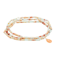 Load image into Gallery viewer, Teardrop Stone Wrap Bracelet, AquaTerra &amp; Sunstone
