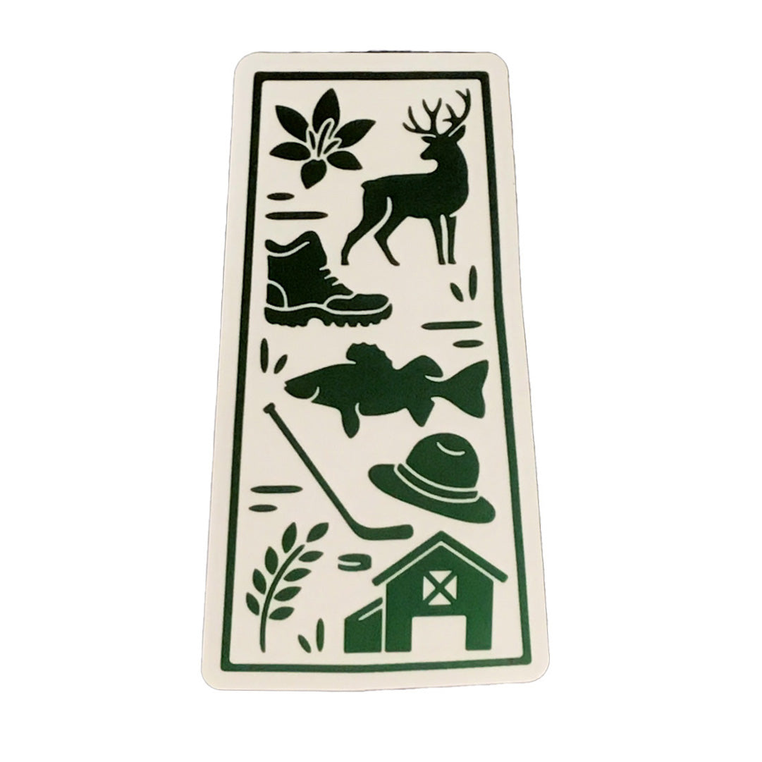 Saskatchewan Icons Sticker, 3in