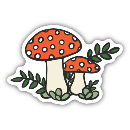 Mushroom Sketch Sticker, 3in