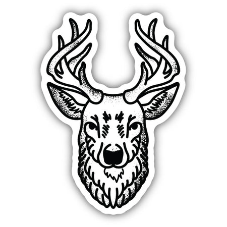 Buck Head Sticker, 3in