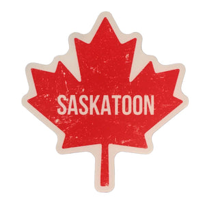Saskatoon Maple Leaf Sticker, 3in