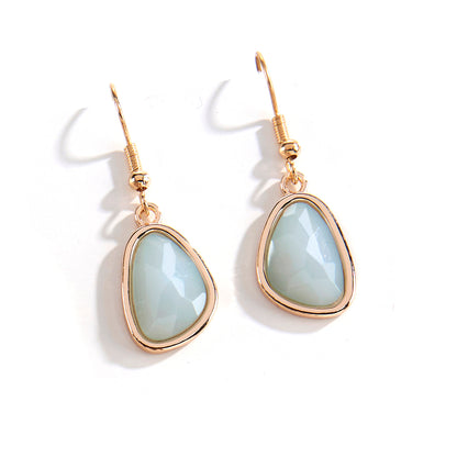Stone Pendant Drop Earrings, 4 Styles