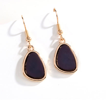 Stone Pendant Drop Earrings, 4 Styles