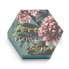 Load image into Gallery viewer, Floral Sentiment Hex Wood Block Decor, 3 Styles

