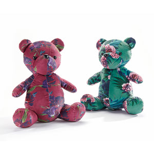 Floral Patterned Teddy Bear, 2 Styles