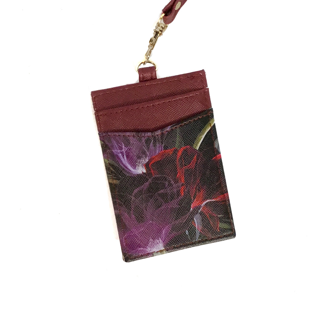 Floral Card Wallet Lanyard, 3 Styles