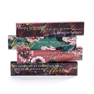 Floral Sentiment Wood Plank Wall Decor, 4 Styles