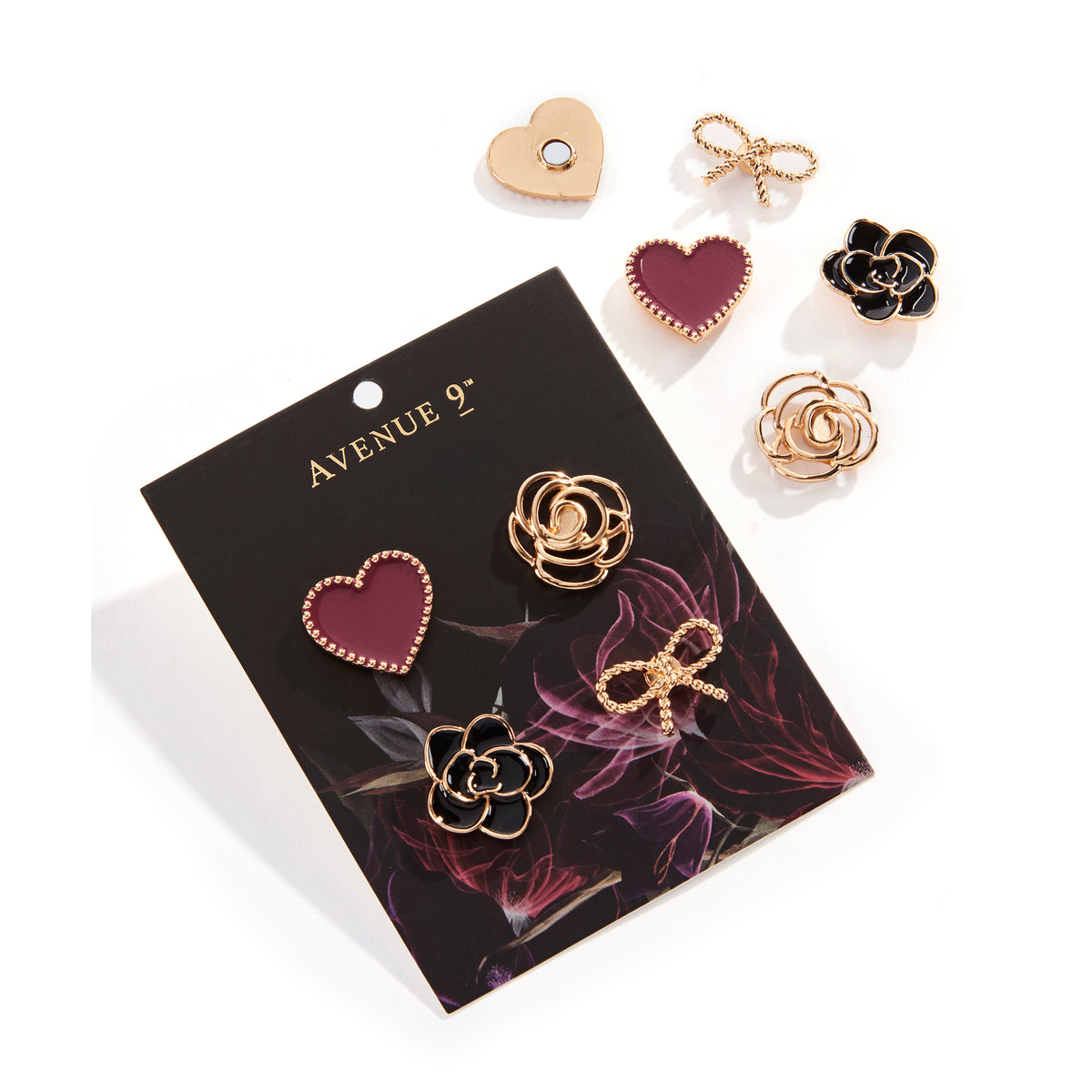 Magnetic Floral Wine Markers, Set of 4