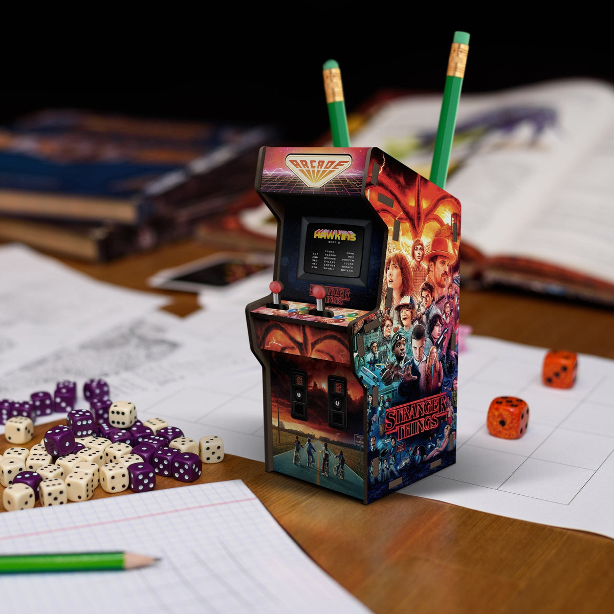 Stranger Things Arcade Cabinet Desk Caddy