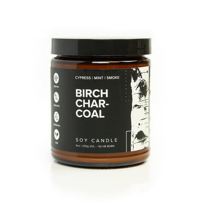 Broken Top Soy Candle, Birch Charcoal, 9oz