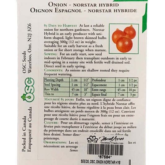 Onion - Norstar Hybrid Seeds, OSC