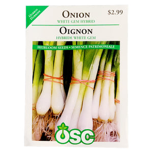 Onion - White Gem Hybrid Seeds, OSC