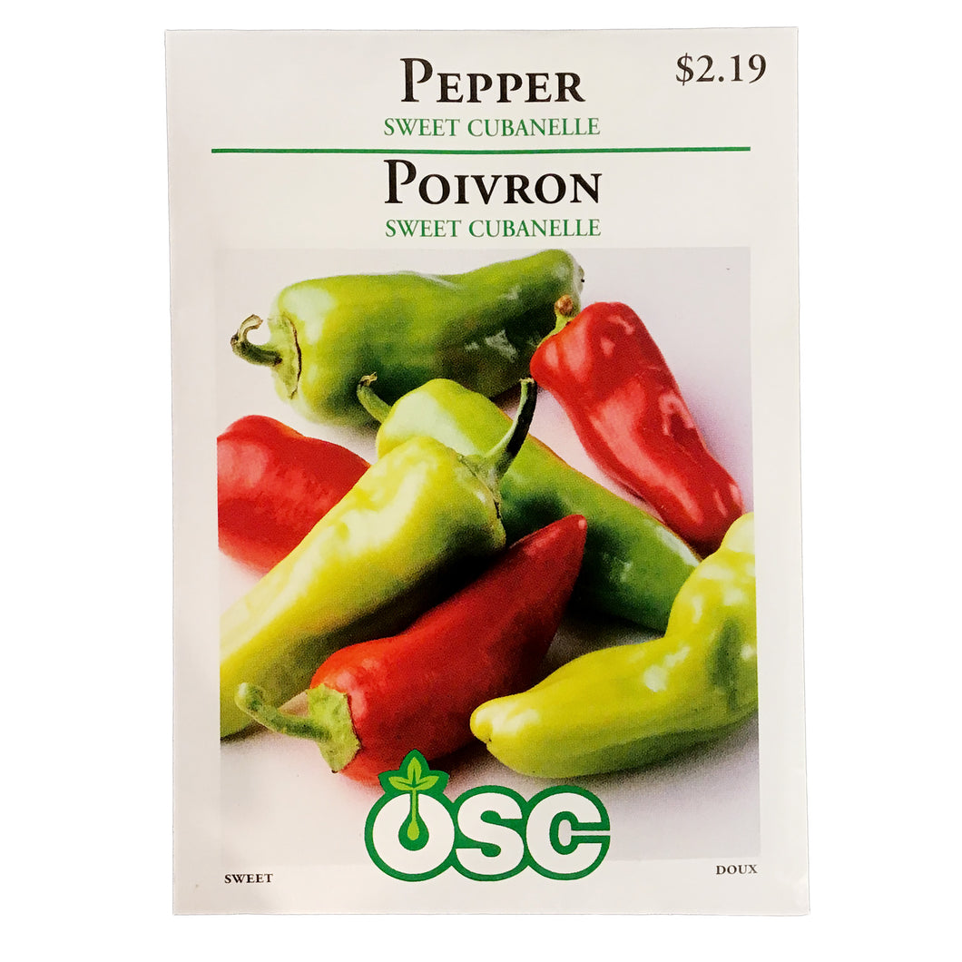 Pepper - Sweet Cubanelle Seeds, OSC