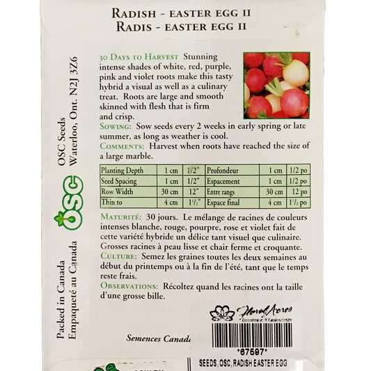 Radish - Easter Egg II Blend Seeds, OSC
