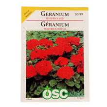 Load image into Gallery viewer, Geranium - Maverick Red Seeds, OSC
