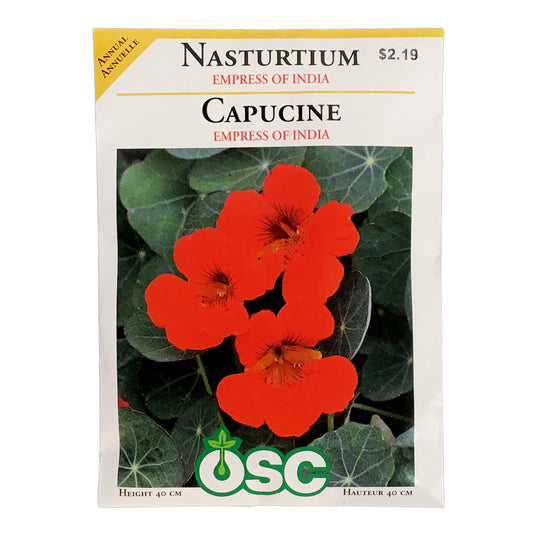 Nasturtium - Empress of India Seeds, OSC
