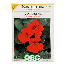 Load image into Gallery viewer, Nasturtium - Empress of India Seeds, OSC
