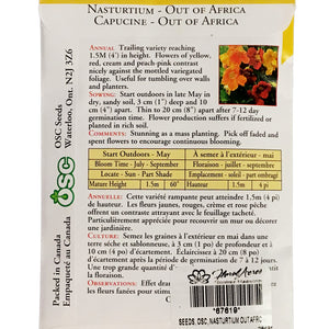 Nasturtium - Out of Africa Seeds, OSC