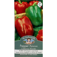 Load image into Gallery viewer, Pepper - Californian Wonder Seeds, Mr Fothergill&#39;s
