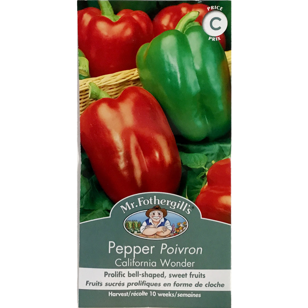 Pepper - Californian Wonder Seeds, Mr Fothergill's