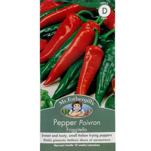 Pepper - Friggitello Seeds, Mr Fothergill's