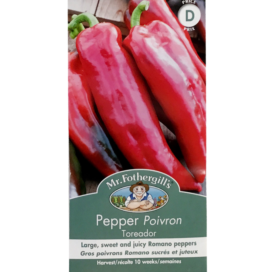 Pepper - Toreador Seeds, Mr Fothergill's