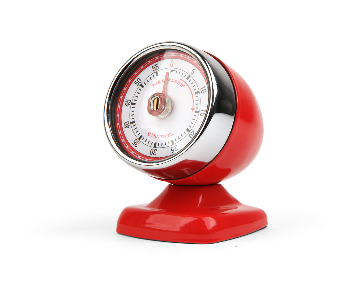 Vintage Streamline Kitchen Timer, Red