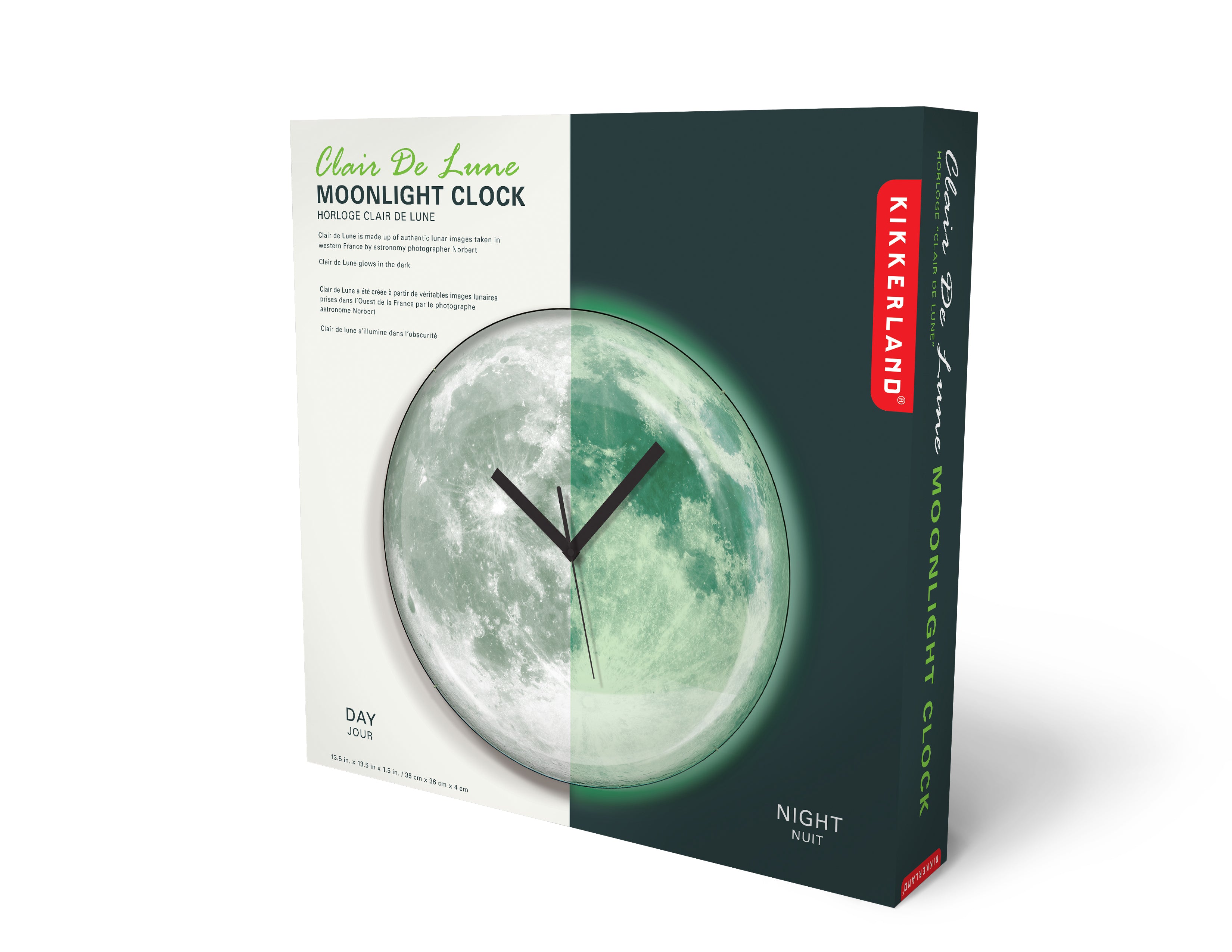 Glow in the Dark Moon Wall Clock – Floral Acres Greenhouse