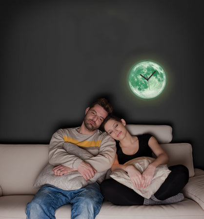 Glow in the Dark Moon Wall Clock