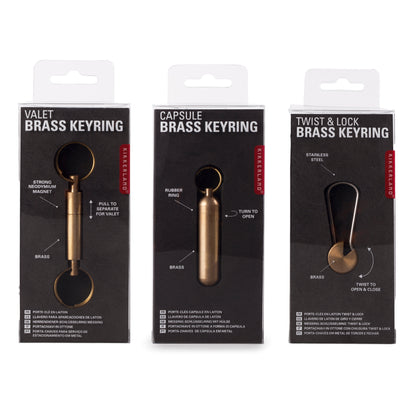 Everyday Carry Brass Keychain, 3 Styles