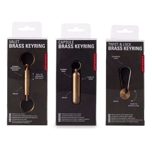 Everyday Carry Brass Keychain, 3 Styles
