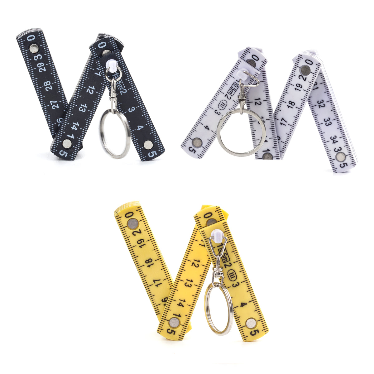 Mini Folding Ruler Keychain, 3 Styles