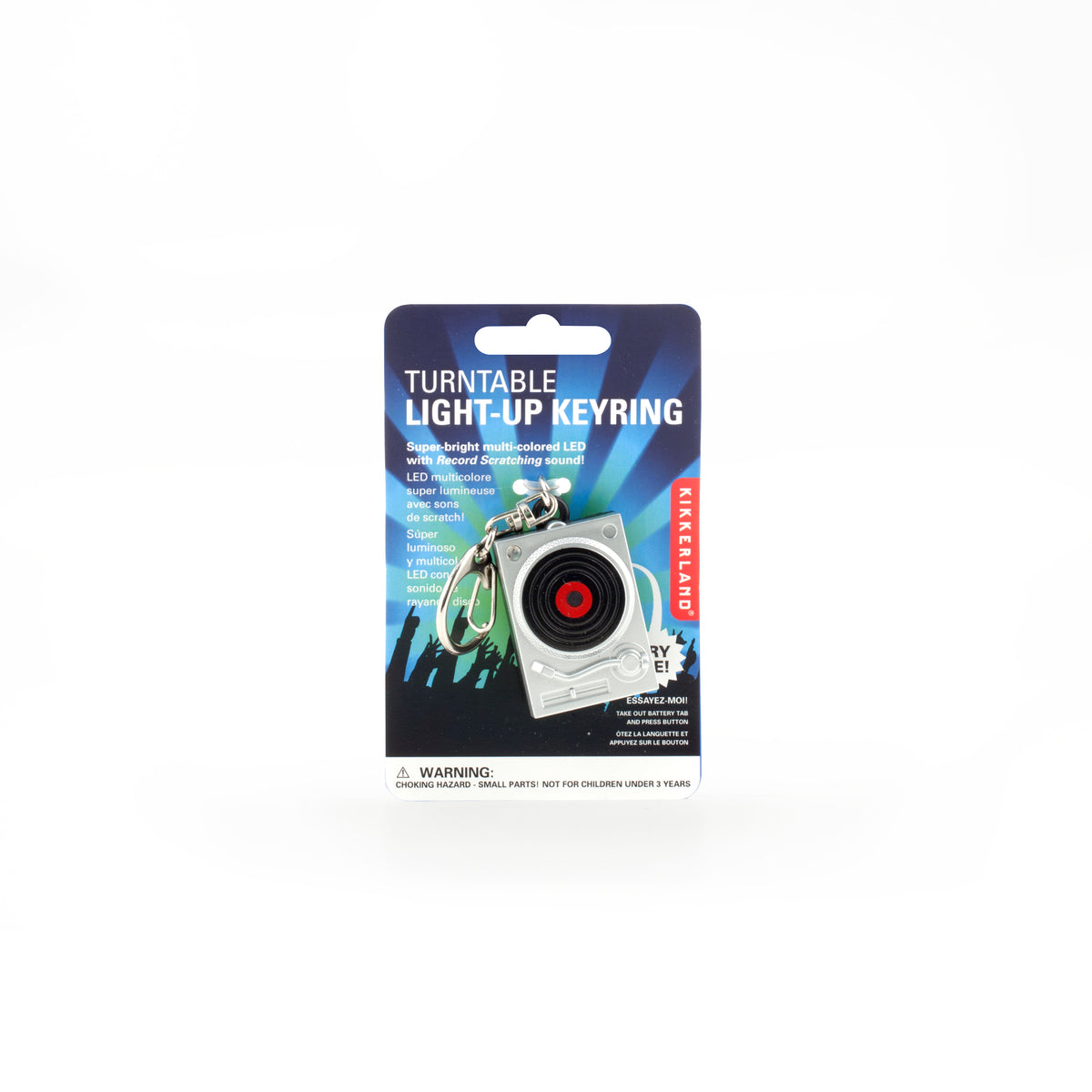 Mini Turntable LED Keychain